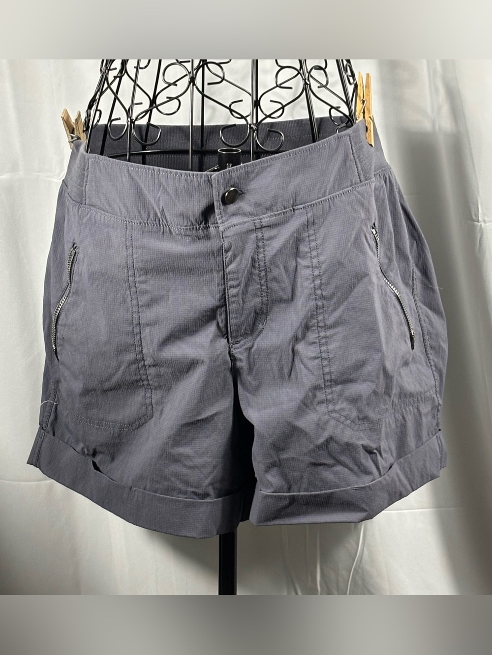 Te Verde Women's Gray Utility Bermuda Shorts